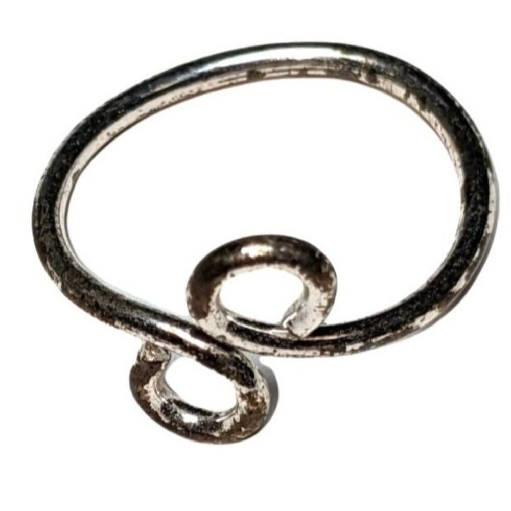 Adjustable Silver Infinity Knot Open Ring Size 5.5 A125